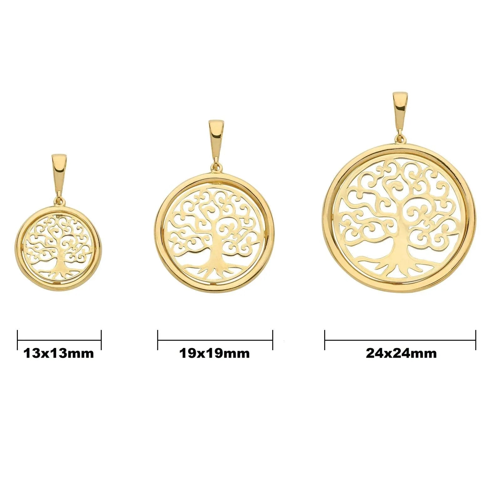 9ct gold shops tree of life pendant