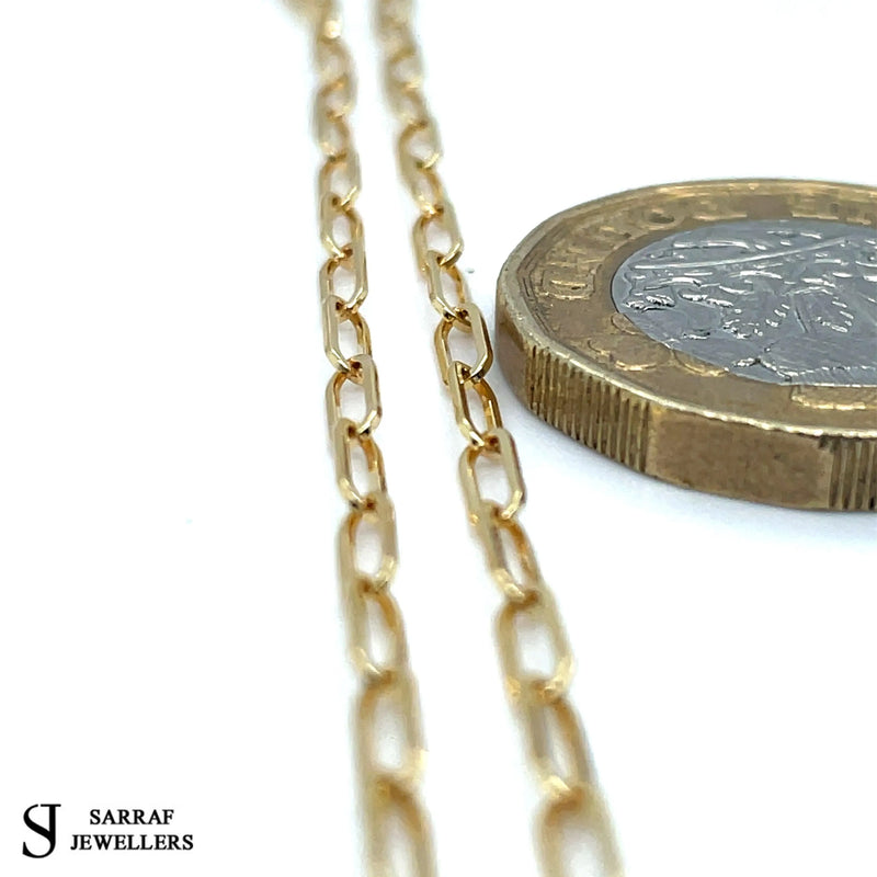 9ct Gold Paperclip Necklaces | Shop Online Sarraf Jewellers UK - Sarraf Jewellers