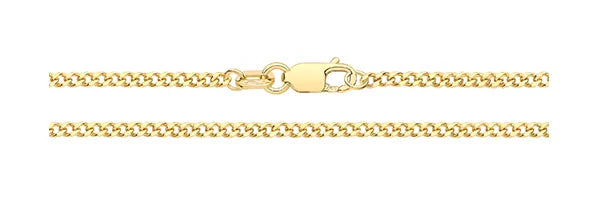 9ct Gold Semi Solid Close Curb Link Chain | Shop Online Sarraf Jewellers UK - Sarraf Jewellers