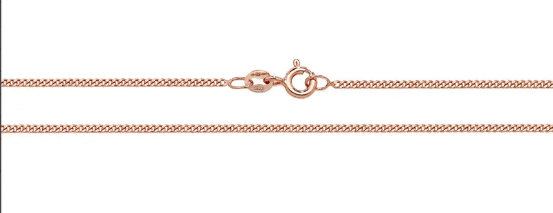 9ct Rose Gold Close Curb Chain | Shop Online Sarraf Jewellers UK - Sarraf Jewellers