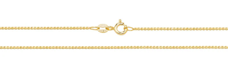 9ct Yellow & White Gold Box Chain | Shop Online Sarraf Jewellers UK - Sarraf Jewellers