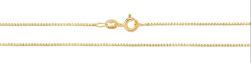 9ct Yellow & White Gold Box Chains | Shop Online Sarraf Jewellers UK - Sarraf Jewellers