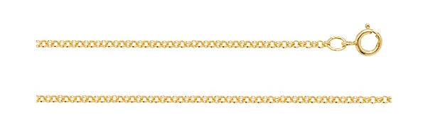 9ct Yellow Gold Belcher Chain Fine Necklace | Shop Online Sarraf Jewellers UK - Sarraf Jewellers