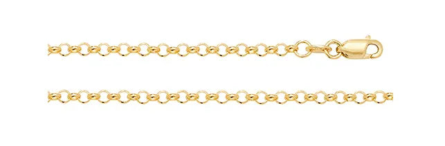 9ct Yellow Gold Belcher Chain Necklace - 2.5mm | Sarraf Jewellers UK - Sarraf Jewellers