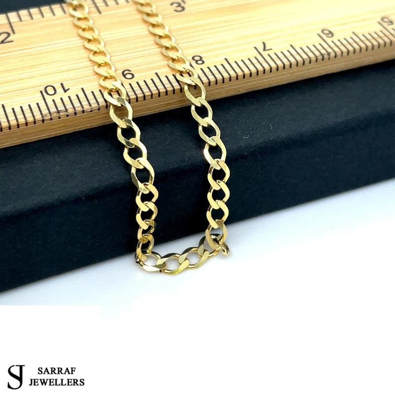 9ct Yellow Gold Curb Bracelet For Women | Sarraf Jewellers UK - Sarraf Jewellers