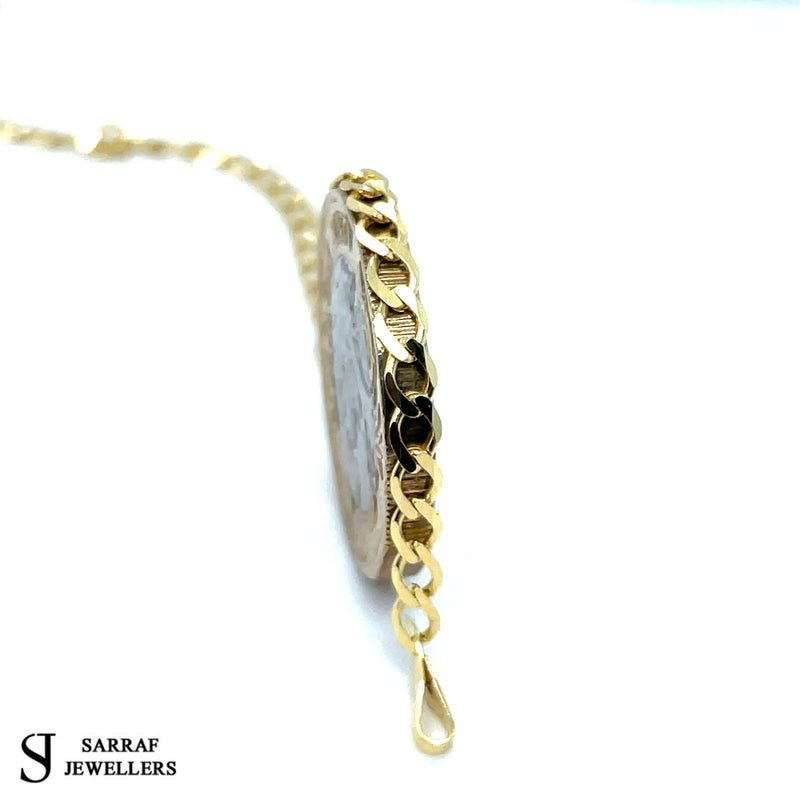 9ct Yellow Gold Curb Bracelet For Women | Sarraf Jewellers UK - Sarraf Jewellers