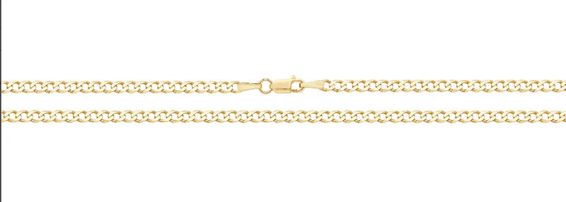 9ct Yellow Gold Curb Bracelet For Women | Sarraf Jewellers UK - Sarraf Jewellers