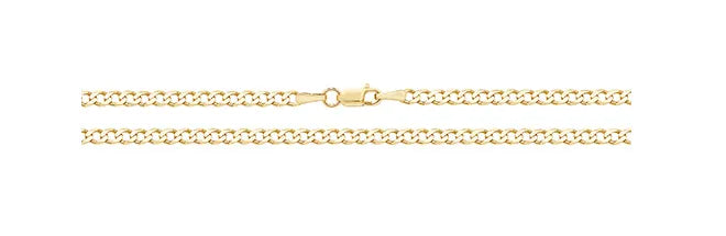 9ct Yellow Gold Curb Bracelet For Women | Sarraf Jewellers UK - Sarraf Jewellers