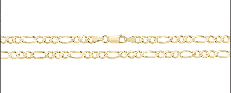 9ct Yellow Gold Figaro Bracelets | Shop Online Sarraf Jewellers UK - Sarraf Jewellers