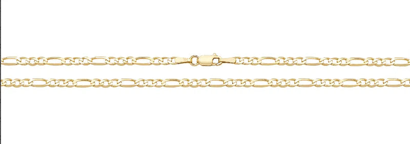 9ct Yellow Gold Figaro Chain Necklace | Shop Online Sarraf Jewellers - Sarraf Jewellers