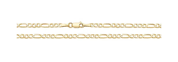 9ct Yellow Gold Figaro Chain Necklace | Shop Online Sarraf Jewellers - Sarraf Jewellers