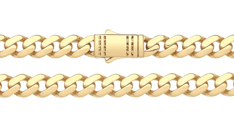 9ct Yellow Gold Heavy Cuban Chain | Shop Online Sarraf Jewellers UK - Sarraf Jewellers