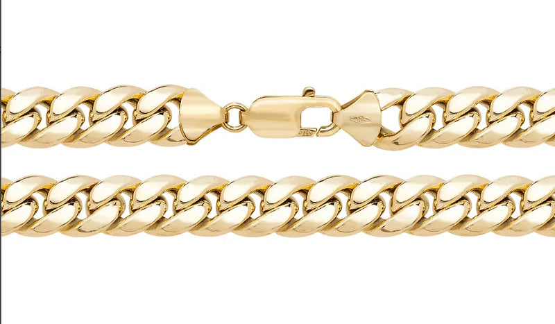 9ct Yellow Gold Heavy Miami Cuban Chain | Shop Online Sarraf Jewellers UK - Sarraf Jewellers