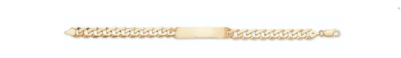 9ct Yellow Gold ID Bracelet For Mens FREE ENGRAVING UK Hallmarked | Shop Online Sarraf Jewellers UK - Sarraf Jewellers