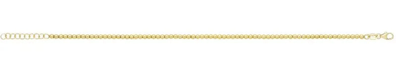 9ct Yellow Gold LADIES Full Beaded Necklet & Bracelet Set 17" & 7" Brand New - Sarraf Jewellers