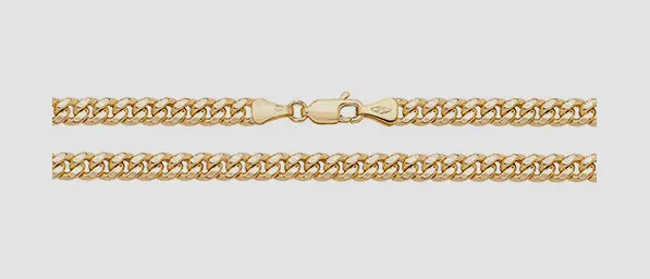 9ct Yellow Gold Miami Cuban Chain | Shop Online Sarraf Jewellers UK - Sarraf Jewellers