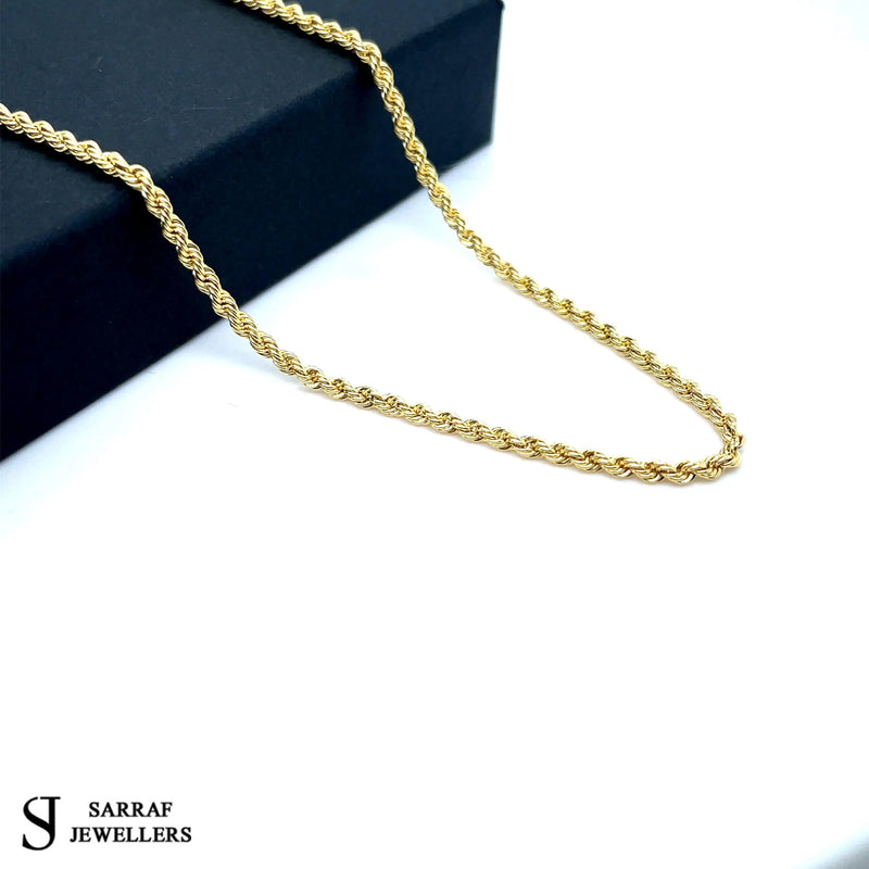 9ct Yellow Gold Rope Bracelet | Shop Online Sarraf Jewellers UK - Sarraf Jewellers