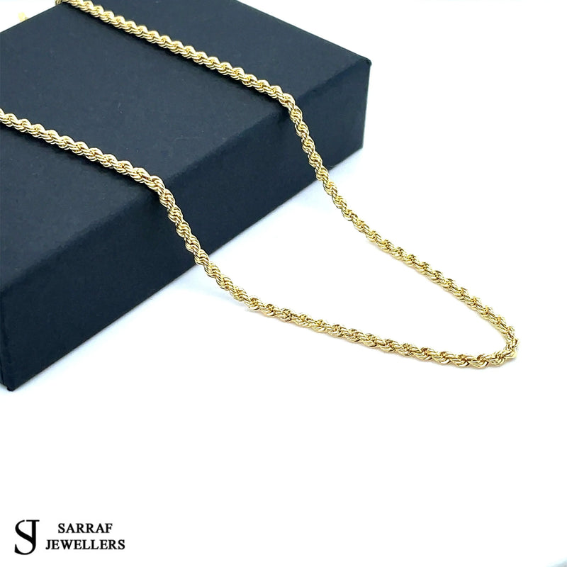 9ct Yellow Gold Rope Bracelet | Shop Online Sarraf Jewellers UK - Sarraf Jewellers