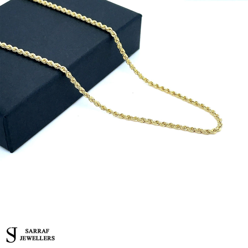 9ct Yellow Gold Rope Bracelet | Shop Online Sarraf Jewellers UK - Sarraf Jewellers