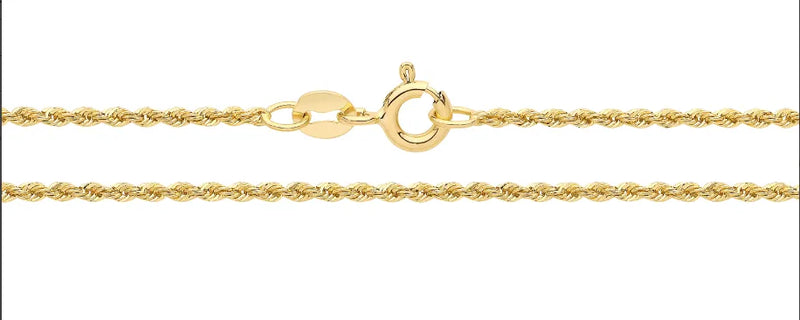 9ct Yellow Gold Solid Rope Bracelet For Women | Sarraf Jewellers UK - Sarraf Jewellers