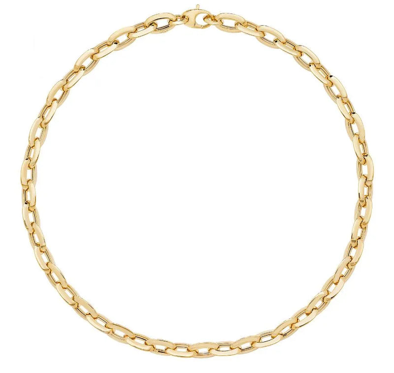 9ct Yellow Gold Unisex Fancy Necklet & Bracelet Set 17" & 7.5" 19.8GR Brand New - Sarraf Jewellers