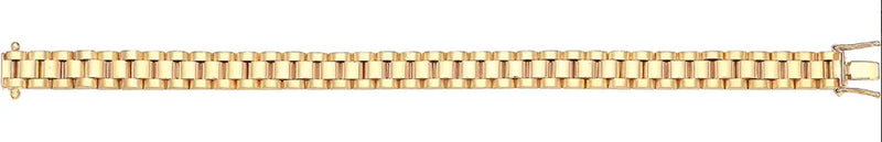 9ct Yellow Gold Watch Strap Bracelet For Mens | Shop Online Sarraf Jewellers UK - Sarraf Jewellers