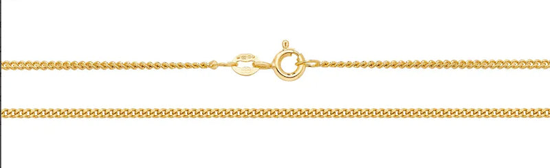 9ct Yellow-White Gold Close Curb Link Chains | Sarraf Jewellers UK - Sarraf Jewellers