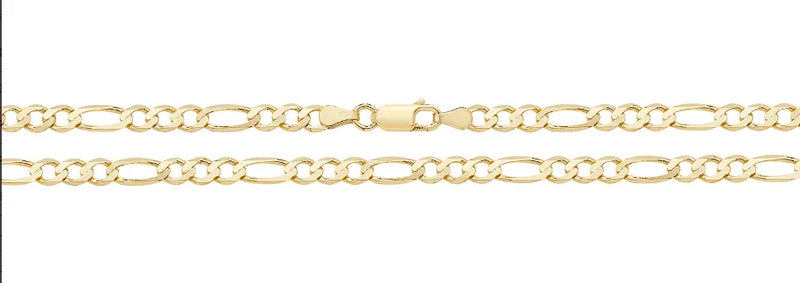 Figaro Chain Necklace 9ct Yellow Gold | Shop Online Sarraf Jewellers - Sarraf Jewellers