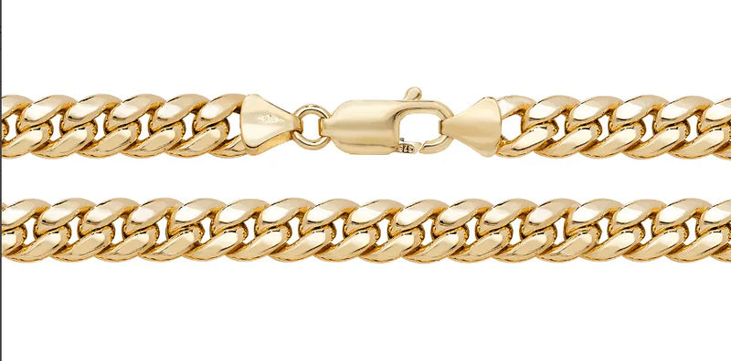 9ct Yellow Gold Miami Cuban Curb Chain | Shop Online Sarraf Jewellers UK - Sarraf Jewellers