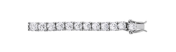 Silver Ladies Simulated Diamond CZ Design Bracelet | Shop Online Sarraf Jewellers UK - Sarraf Jewellers