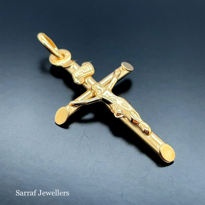 Crucifix Gold Cross, 9k Gold Pendant Cross For Men, Cross For Women, Cross Pendant, Genuine Cross Pendant