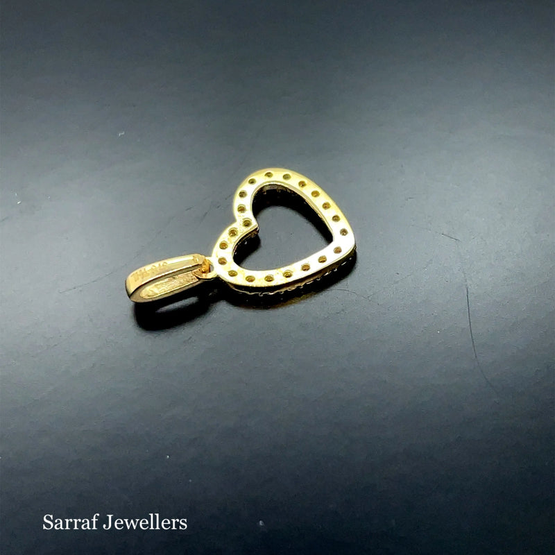 9ct Yellow Gold Heart Pendant, Gold Heart Pendant Charm For Gifts, Gift For Mum, Gifts For Ladies