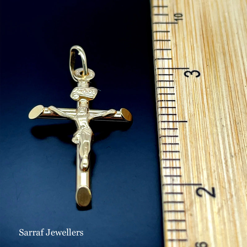 Crucifix Gold Cross, 9k Gold Pendant Cross For Men, Cross For Women, Cross Pendant, Genuine Cross Pendant