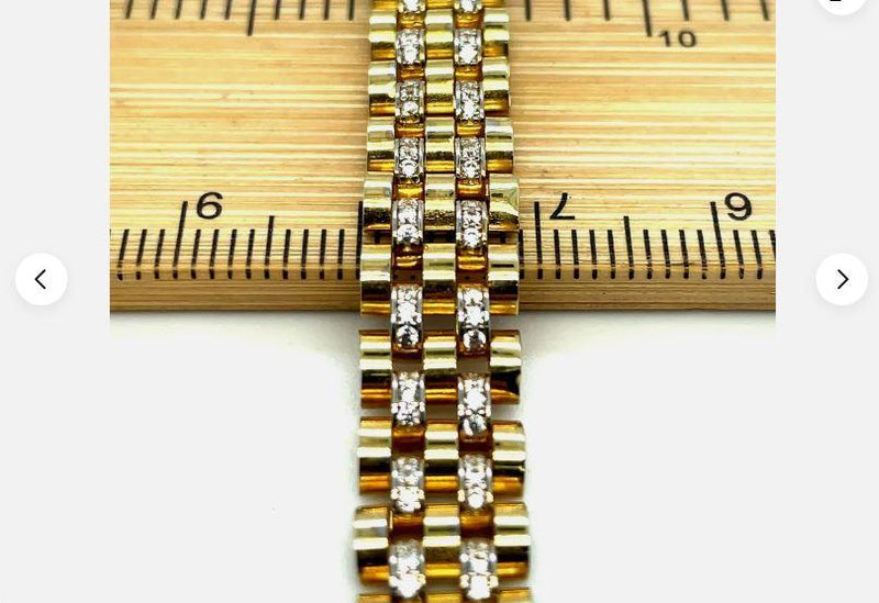 14ct Yellow Gold WRIST WATCH STRAP LINK BRACELET Genuine 14K Stamp Hallmark 8.5"