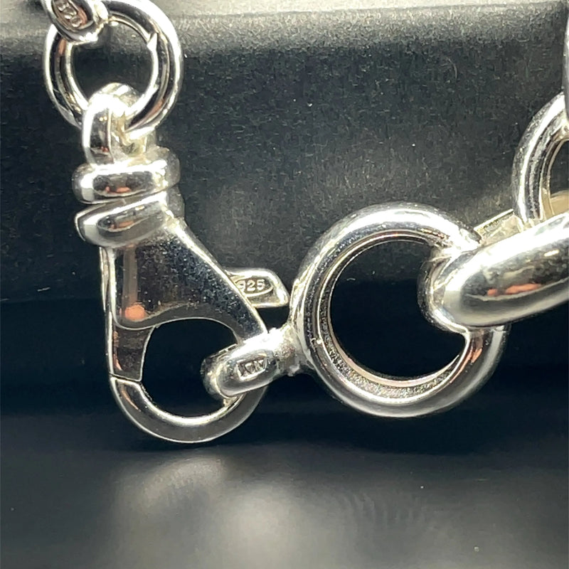 Silver Belcher Chain Plain Thick Design UK Hallmarked | Shop Online Sarraf Jewellers UK