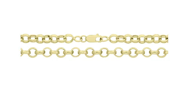 Cast Belcher Bracelet 9ct Yellow Gold | Shop Online Sarraf Jewellers - Sarraf Jewellers