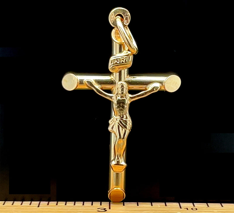 Crucifix Gold Cross, 9k Gold Pendant Cross For Men, Cross For Women, Cross Pendant, Genuine Cross Pendant - Sarraf Jewellers