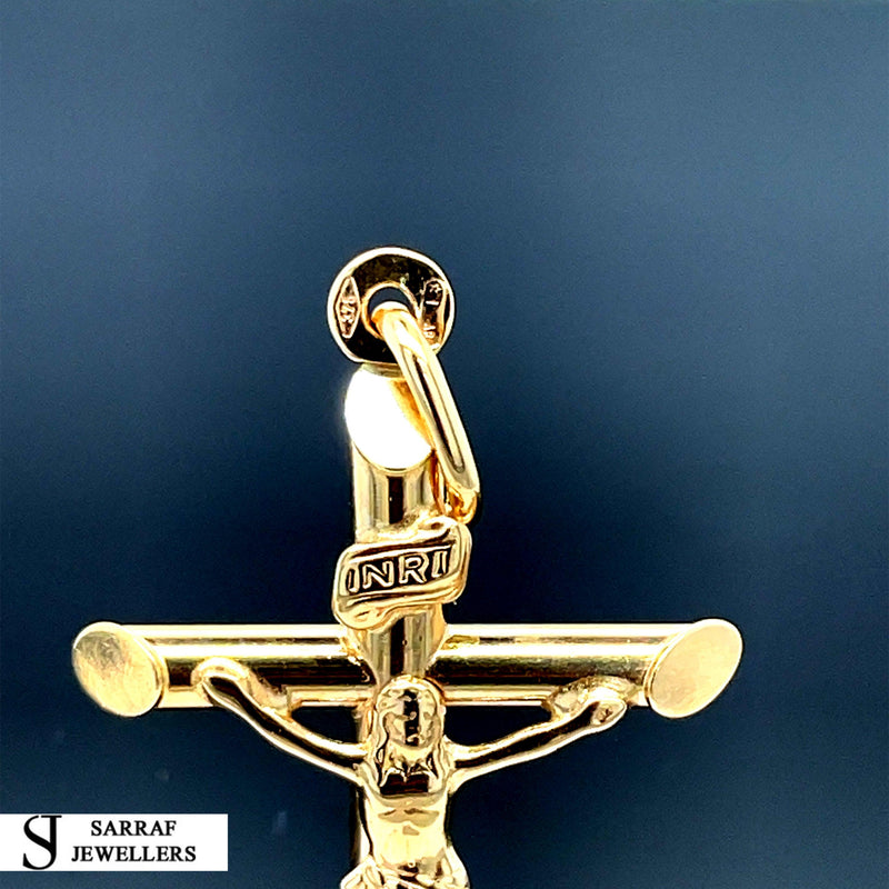 Crucifix Gold Cross, 9k Gold Pendant Cross For Men, Cross For Women, Cross Pendant, Genuine Cross Pendant - Sarraf Jewellers