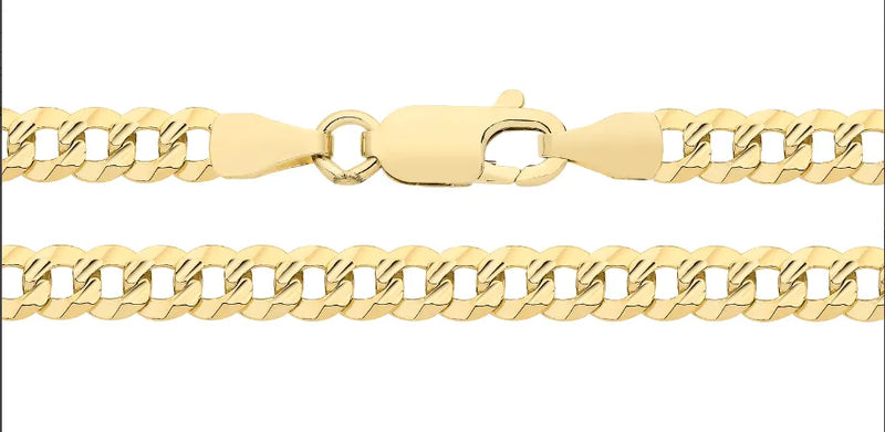 Curb Bracelet Diamond Cut 9ct Yellow Gold | Shop Online Sarraf Jewellers - Sarraf Jewellers