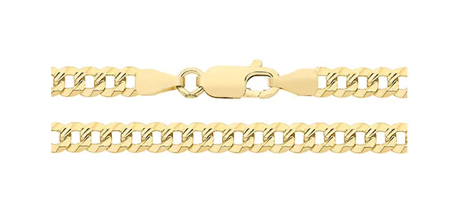 Curb Bracelet Diamond Cut 9ct Yellow Gold | Shop Online Sarraf Jewellers - Sarraf Jewellers