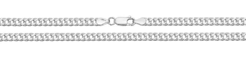 Double Curb Bracelets 925 Sterling Silver Plain Design UK Hallmarked | Shop Online Sarraf Jewellers UK - Sarraf Jewellers