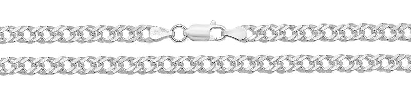 Double Curb Bracelets 925 Sterling Silver Plain Design UK Hallmarked | Shop Online Sarraf Jewellers UK - Sarraf Jewellers