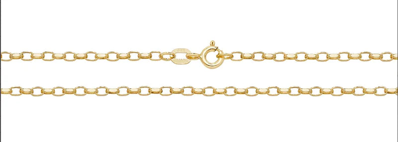 Faceted Belcher Chain 9ct Yellow Gold |Shop Online Sarraf Jewellers UK - Sarraf Jewellers