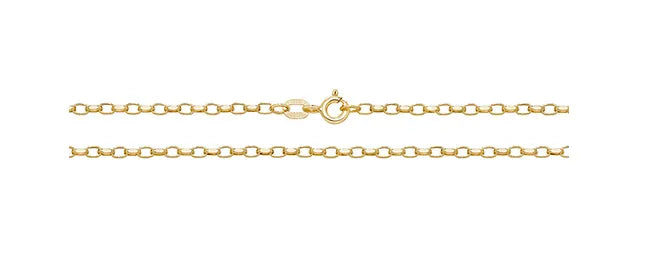 Faceted Belcher Chain 9ct Yellow Gold |Shop Online Sarraf Jewellers UK - Sarraf Jewellers