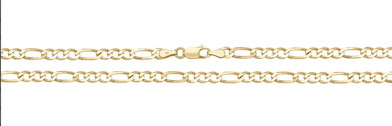 Figaro Chain Necklace 9ct Yellow Gold | Shop Online Sarraf Jewellers - Sarraf Jewellers