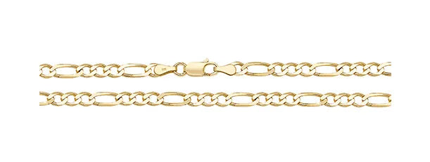 Figaro Chain Necklace 9ct Yellow Gold | Shop Online Sarraf Jewellers - Sarraf Jewellers