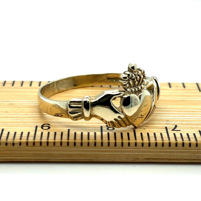 Gold Ring, Irish Claddagh Gold Ring, Traditional Ring, 9ct Gold Irish Ring - Sarraf Jewellers