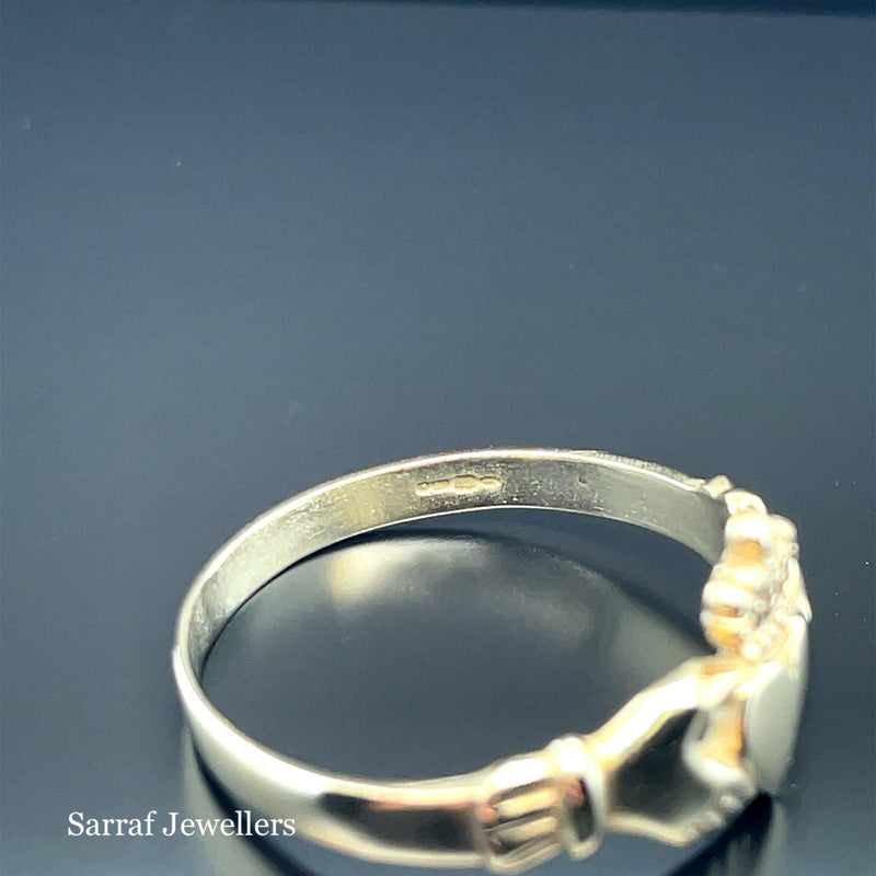 Gold Ring, Irish Claddagh Gold Ring, Traditional Ring, 9ct Gold Irish Ring - Sarraf Jewellers