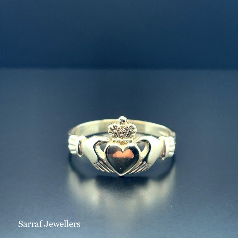 Gold Ring, Irish Claddagh Gold Ring, Traditional Ring, 9ct Gold Irish Ring - Sarraf Jewellers