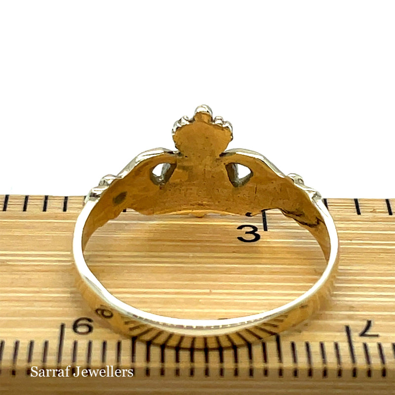 Gold Ring, Irish Claddagh Gold Ring, Traditional Ring, 9ct Gold Irish Ring - Sarraf Jewellers